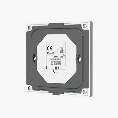 Tagra | RF 2.4GHz | Battery Powered | LED Wall Plate | RGB / RGB+W | 1 Zone | 4 Scenes - BP1ZRGBW-W-BACK.jpg
