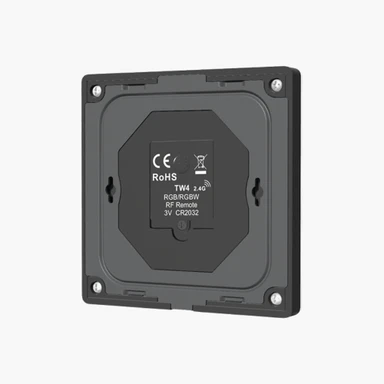 Tagra | RF 2.4GHz | Battery Powered | LED Wall Plate | RGB / RGB+W | 1 Zone | 4 Scenes - BP1ZRGBW-B-BACK.jpg