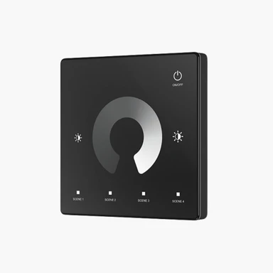 Tagra | RF 2.4GHz | Battery Powered | LED Wall Plate | Single Colour | 1 Zone | 4 Scenes - BP1ZSC-B-FRONT.jpg
