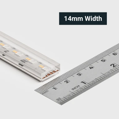 Tagra | Precision Pro LED Strip Light | 288 LEDs p/m | 24V | IP67 | 19.8W/m | RGB+2700-6500K | 5 & 30M Reels - PP24-RGBCCT-67-StripLight-WIDTH.jpg