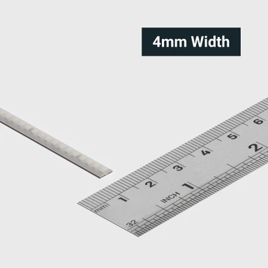 Syndeo by Tagra | Joinery LED Strip Light | COB | 420 LEDs p/m | 4mm | 24V | IP20 | 10W/m | 2.5M Reels - PPS24-JC-StripLight-WIDTH.jpg