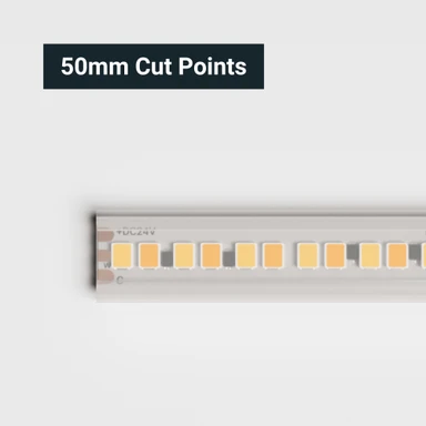Tagra | Precision LED Strip Light | 240 LEDs/m | 24V | IP67 | 18 | CCT | 5 & 50M Reels - PP24-236K240-IP-StripLight-CUT.jpg