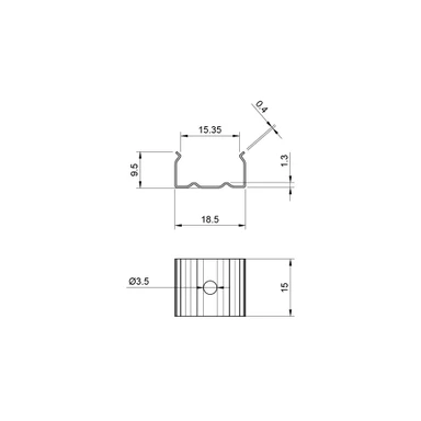 Tagra | SS17 | LED Profile Mounting Brackets | Silver | Pack of 4 - MOUNT-178B.jpg