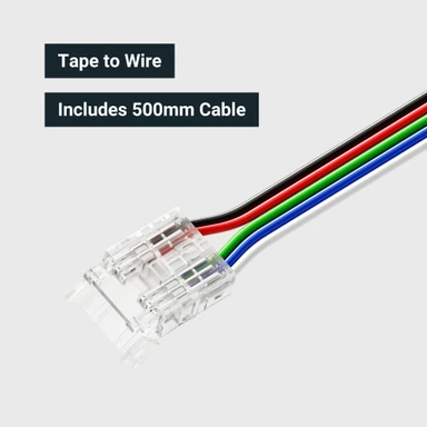 Tagra | LED Strip Solderless Connector | RGB+W | COB | IP20 | 12mm - CONSOL-RGBWCOB-12MM_TW.jpg