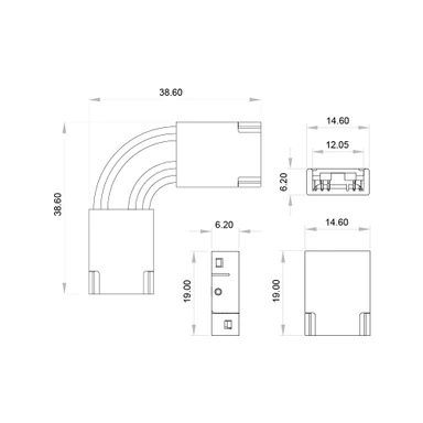Tagra | LED Strip Solderless Connector | RGB+W | COB | IP20 | 12mm - CONSOL-RGBWCOB-12MM-CC.jpg
