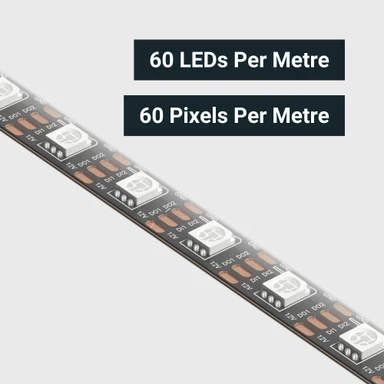 Tagra | Express Pixel LED Strip Light | 60 LEDs/m | 60 Pixels/m | 12V | IP65 | 9W/m | RGB | 5M Reel - ED12-RGB-60-IP-StripLight-CLOSE.jpg
