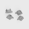 Tagra | RSD17 | LED Profile End Caps | Plastic | Silver | Pack of 4 - 23145-ENDCAP-SIL-1__93279__34667.png