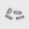Tagra | PIS24 | LED Profile End Caps | Plastic | Silver | Pack of 4 - 6114-ENDCAP-SIL-1__35408__01516.png