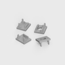 Tagra | TIS11 | LED Profile End Caps | Plastic | Silver | Pack of 4 - 3311-ENDCAP-SIL-1__65453__93594.png