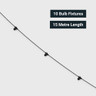 Tagra | Core Series | Connectable LED Festoon String | Black | 750mm Spacing | 10 Fixtures | IP44 | 15M - FESTBB10_BULB.jpg
