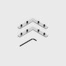 Tagra | PIS24 | Horizontal Corner | LED Profile Connector | Silver | Pair - 6114-VCC-1__18807.jpg