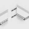 L Corner Connector With Semi Clear Diffuser For 9818 Profile with 4pcs brackets included - 9818-HCC-2__20064__09944.png