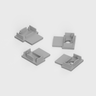 Tagra | PIAG16 | LED Profile End Caps | Plastic | Silver | Pack of 4 - 5825-ENDCAP-SIL-1__46134__75216.png