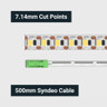 Syndeo by Tagra | LED Strip Light | Mini Cut | 140 LEDs p/m | 24V | IP20 | 9.6W/m | 5M Reel - PPS24-140-StripLight-CUT.jpg