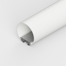 Tagra | T60 | 60 x 54.6mm | LED Profile Diffuser | Plastic | 2 & 3 Metre - 6060CIRC-FR-SIL__42117.png