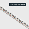 Tagra | Signage LED Strip Light | Side View | 120 LEDs p/m | 24V | IP20 | 9.6W/m | 5M Reel - SG24-SV-StripLight-CLOSE.jpg