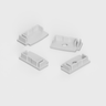 Tagra | TIL20 | LED Profile End Caps | Plastic | Silver | Pack of 4 - 2114-ENDCAP.png