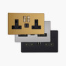 Varilight | 2-Gang | Switch Socket with USB-A x2 | 13A | - 2G-SCKT-USB_Colours.jpg