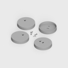Tagra | T40 | LED Profile End Caps | Plastic | Pack of 4 - 4040CIRC_ENDCAPS_SIL.png