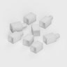 Tagra | Pack of 8 End Caps | Silicone | For Pro LED Neon Flex Dual 16 | Top End Outlet - NEONDUAL1616-ENDCAPS-TOP_1.png