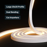 Tagra | Pro LED Neon Flex | Dual 20 | 20x20mm | 2300-6000K | 24V | IP67 | 15.4Wp/m | Custom - NEONDUAL2020-W-SPEC1.jpg