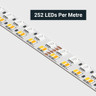 Tagra | Precision LED Strip Light | 252 LEDs p/m | 24V | IP20 | 49.5Wp/m | RGB+2700-6500K | 5M Reel - PP24-DR-RGBCCT-StripLight-CLOSE.jpg