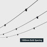 Tagra | Core Series | Connectable LED Festoon Kit | Black | 1000mm Spacing | IP44 - FESTCB_SPACE.jpg