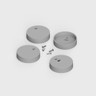 Tagra | T30 | LED Profile End Caps | Plastic | Pack of 4 - 3030CIRC-ENDCAP-SIL-1.jpg