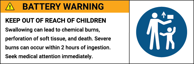 Lithium Coin Battery Warning