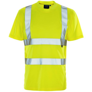 Supertouch Hi Viz Mens Bird Eye T-shirt Yellow Supertouch Hi Viz Mens Bird Eye T-shirt Yellow