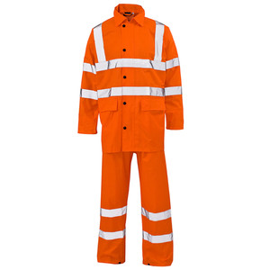 Supertouch Hi Viz Waterproof Rainsuit Orange Supertouch Hi Viz Waterproof Rainsuit Orange