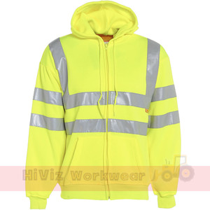 Hi Viz Hooded Safety Sweatshirt Yellow
