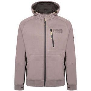 JCB Trade Zip Thru Hoodie Grey DK9S JCB Trade Zip Thru Hoodie Grey DK9S