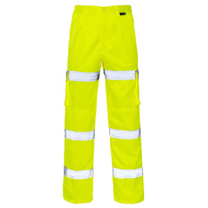 Hi Vis 3 Band Combat Trousers Yellow Hi Vis 3 Band Combat Trousers Yellow