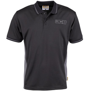 JCB Performance Polo With Stay Dry Technology Black/Grey JCB Performance Polo With Stay Dry Technology Black/Grey