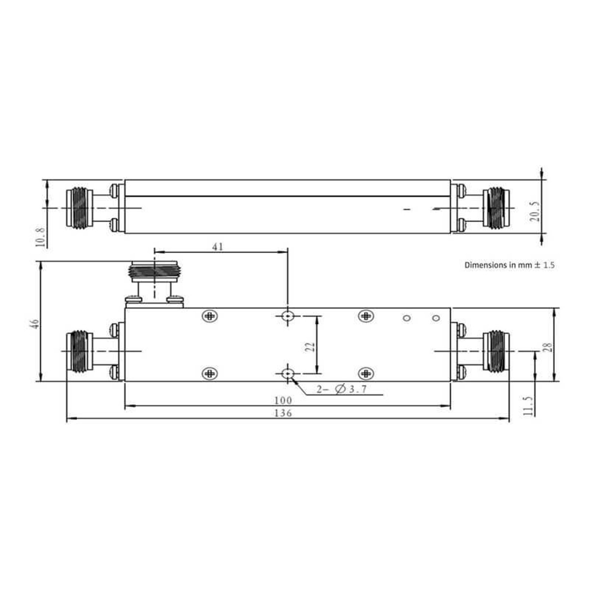 Microlab 7dB 694-2700 MHz Coupler N Female CK-52N