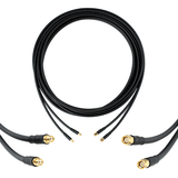 Bolton 240 Low Loss Twin Cable - SMA-Male To SMA-Female PE Black Jacket- 25 ft