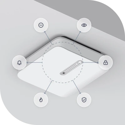 Environmental sensor monitoring data center conditions