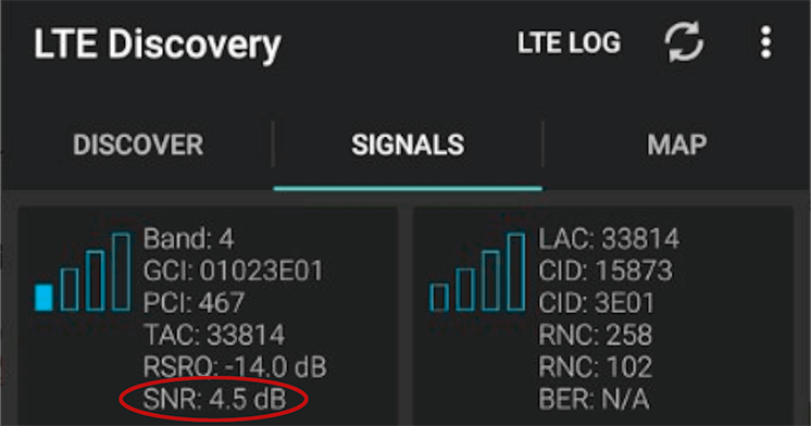 snr lte discovery