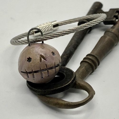 Lavender zombie charm key chain
