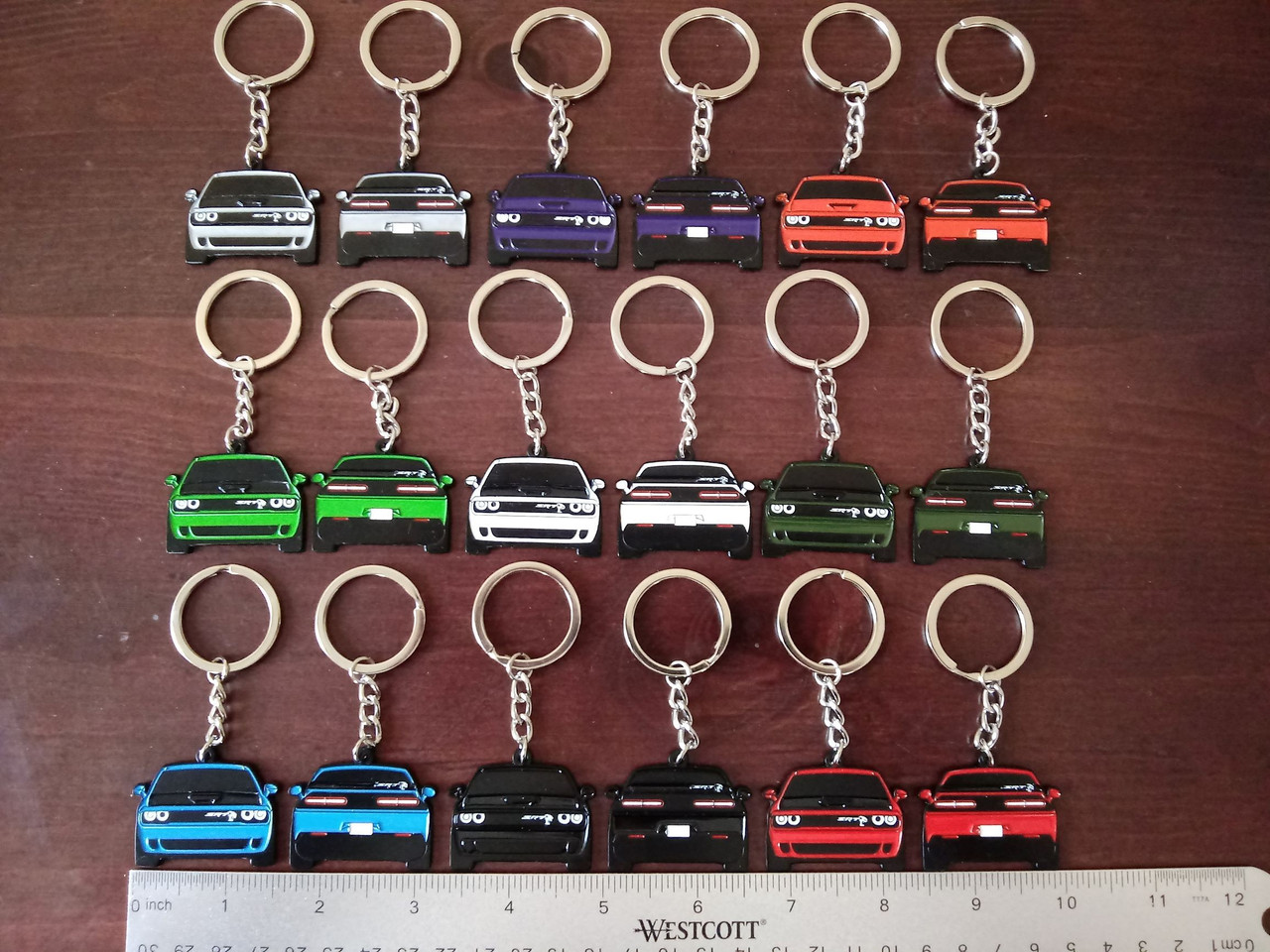 New Dodge Challenger SRT Hellcat Enamel Metal Keychain