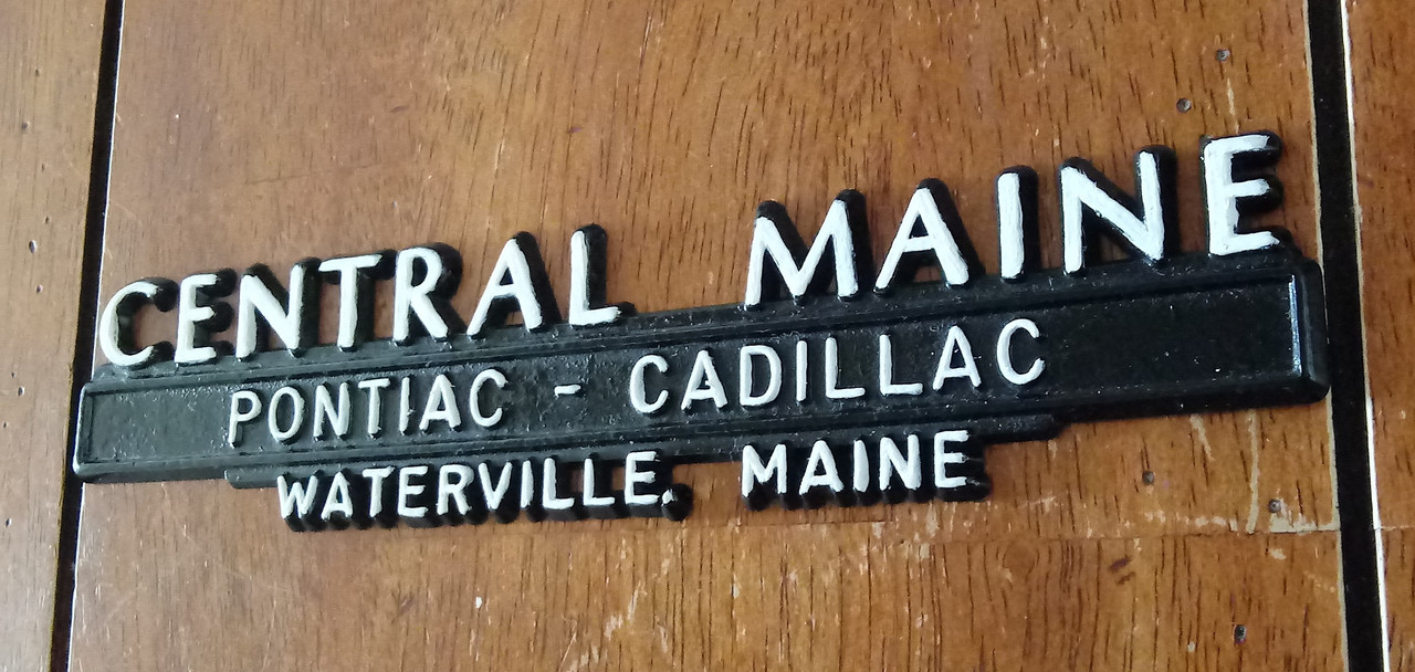 Original 1980s Waterville Maine Pontiac-Cadillac Dealership Badge-Emblem