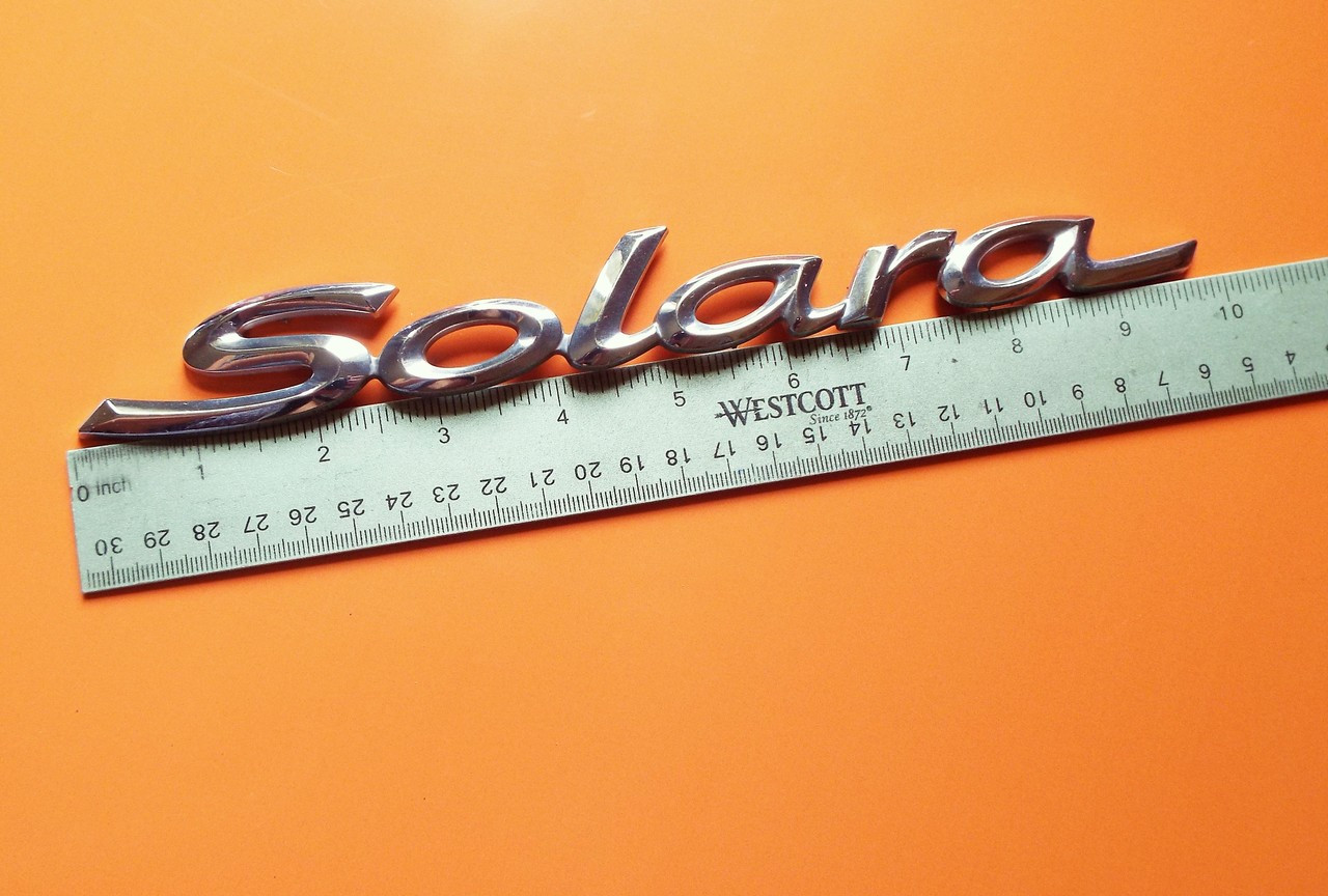 1998-1999-2000-2001-2002-2003 Toyota Solara-Solara Trunk Lid Emblem-Badge