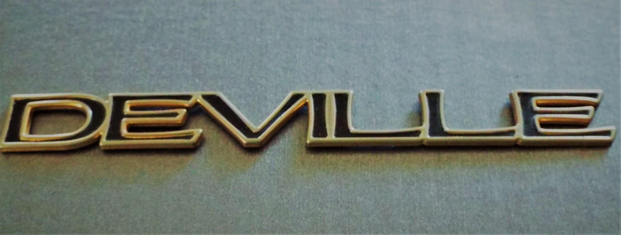 Original 1997-1998-1999 Cadillac Deville Door Emblem-Badge-Gold and Black