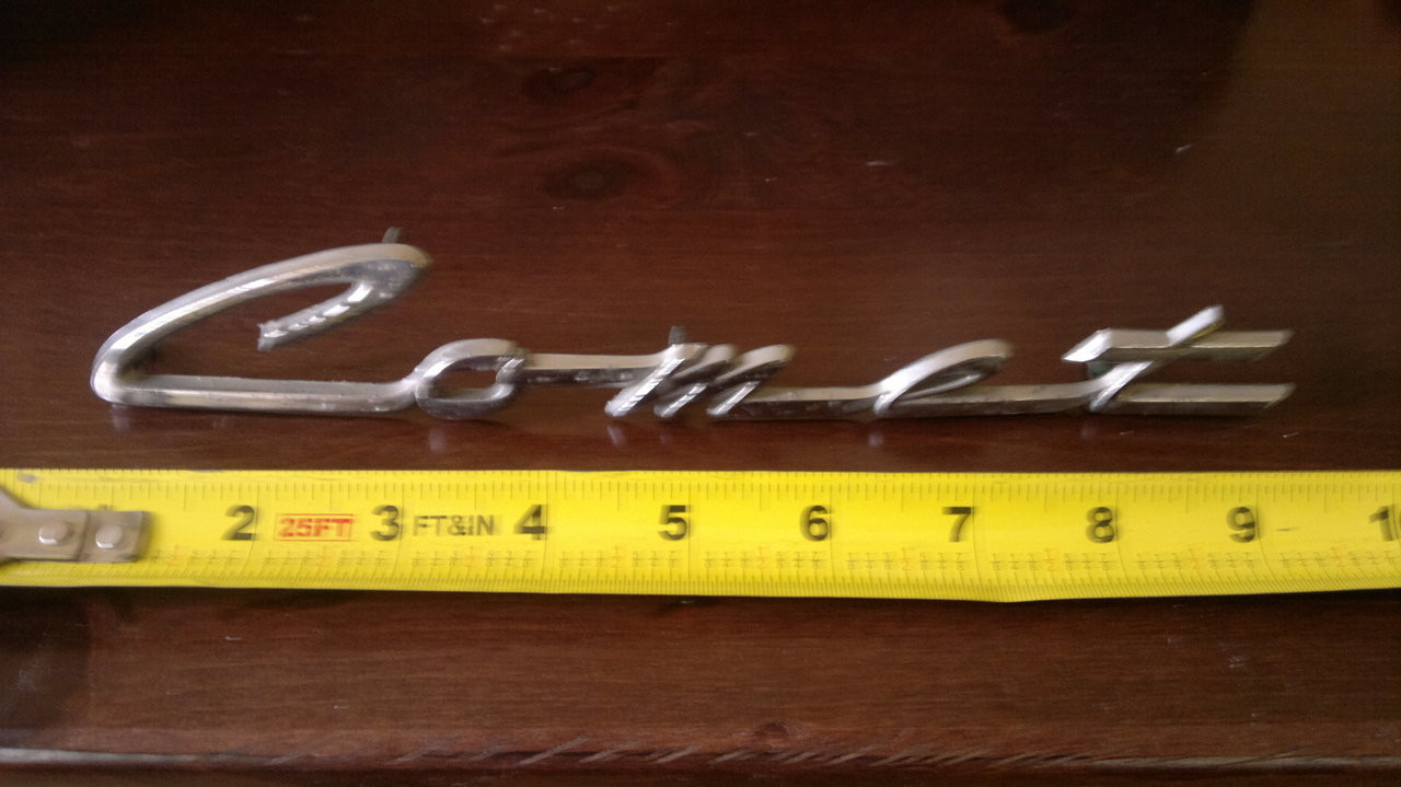 Original 1962 Mercury Comet Fender Emblem-Badge