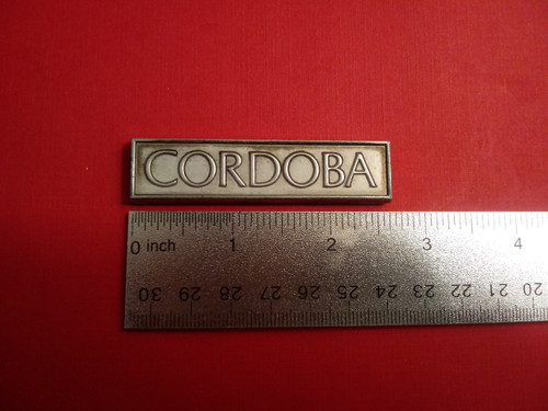 Original 1975-1976 Chrysler Cordoba-Cordoba Trunk Lid Emblem-Badge-Nameplate