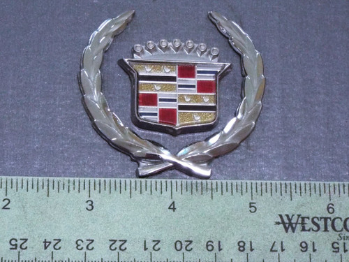 Original 1988-1989-1990-1991-92-1993 Cadillac Deville-Cadillac Crest Sail Panel Emblem-Badge