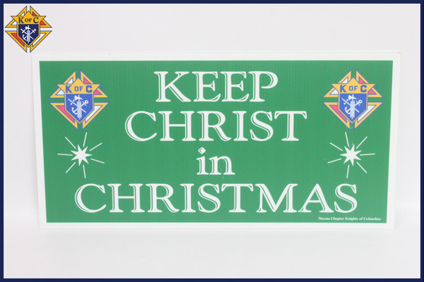 Keep Christ in Christmas Lawn Sign - Green