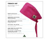 Green Scrubs - Tieback Hat - Crimson Poinsettias