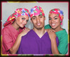 Green Scrubs - Tieback Hat - Plumeria Pink